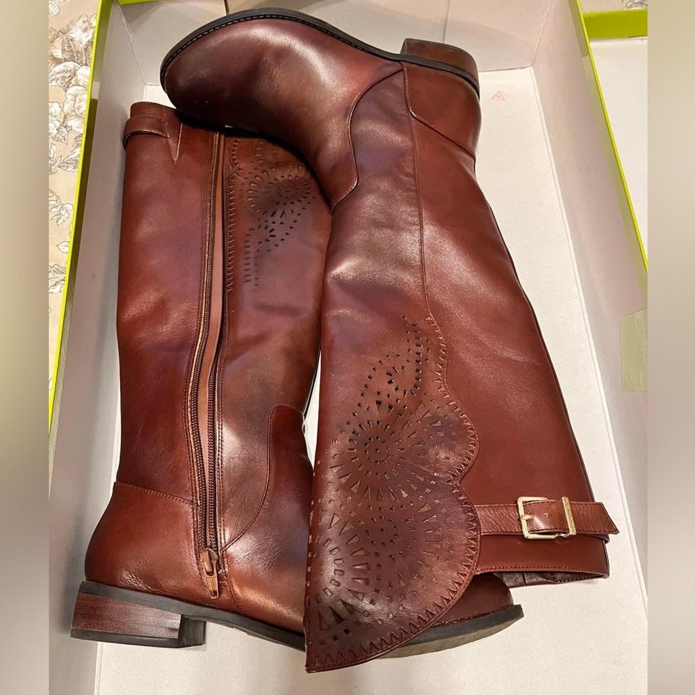Gianni Bini Scotlyn Leather Riding Boots, Like New!